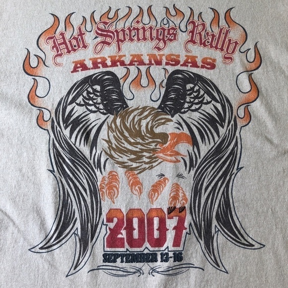 HOT Springs Rally Arkansas Tan Medium Tee Shirt - Picture 1 of 6